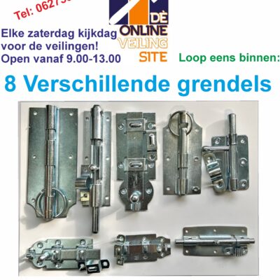 Deze kavel loopt af precies één week na
  het eerste bod.8 Verschillende grendels