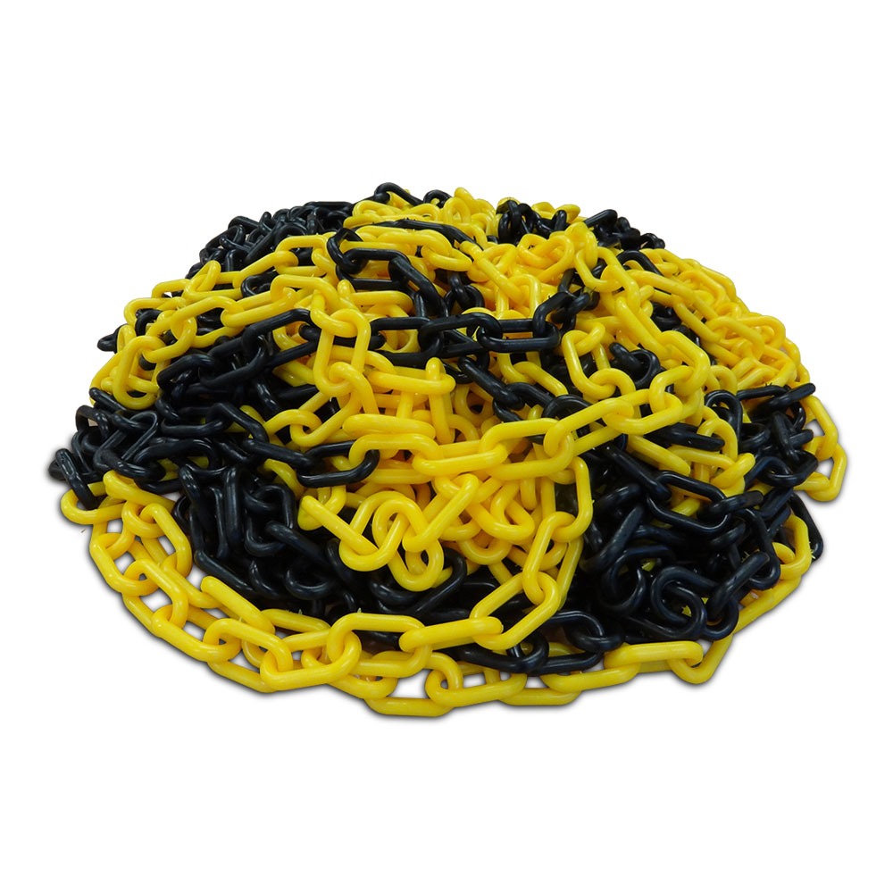 Deze kavel loopt af precies één week na
  het eerste bod.Zak met kunststof ketting geel/zwart 25 mtr.