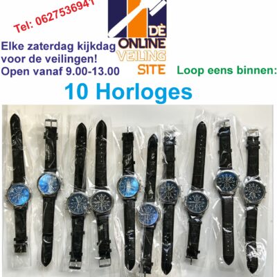 Deze kavel loopt af precies één week na
  het eerste bod.10 Horloges