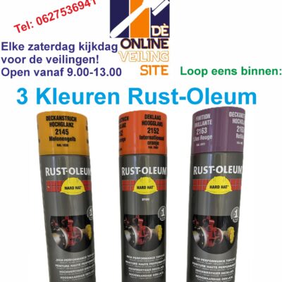 Deze kavel loopt af precies één week na het eerste bod. 3 Bussen Rust-Oleum