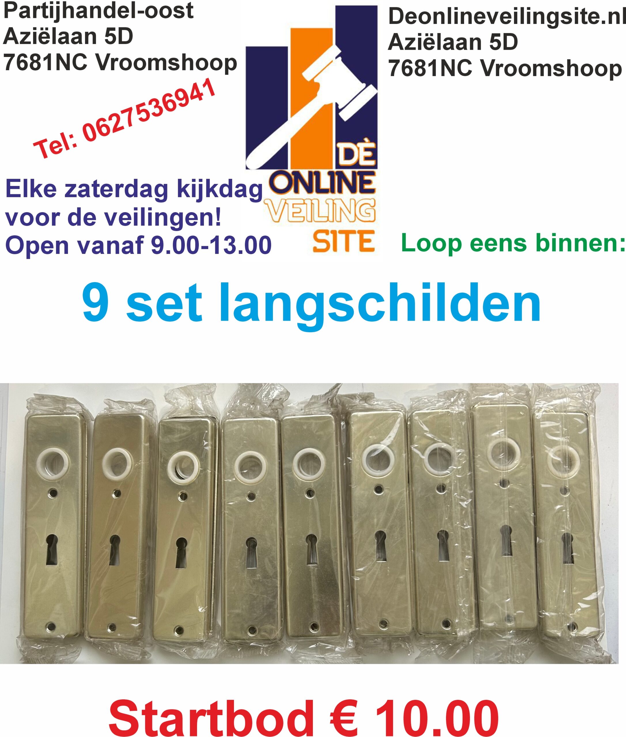 Deze kavel loopt af precies één week na het eerste bod. 9 set langschilden