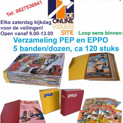 Deze kavel loopt af precies één week na  het eerste bod-Verzameling PEP en EPPO 5 banden /dozen ca 120 stuks