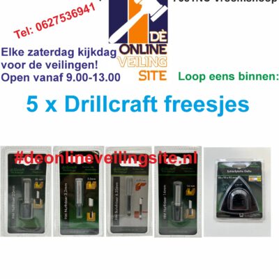 Deze kavel loopt af precies één week na  het eerste bod 5 Verschillende Drillcraft freesjes