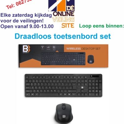 Deze kavel loopt af precies één week na  het eerste bod - Draadloos toetsenbord set